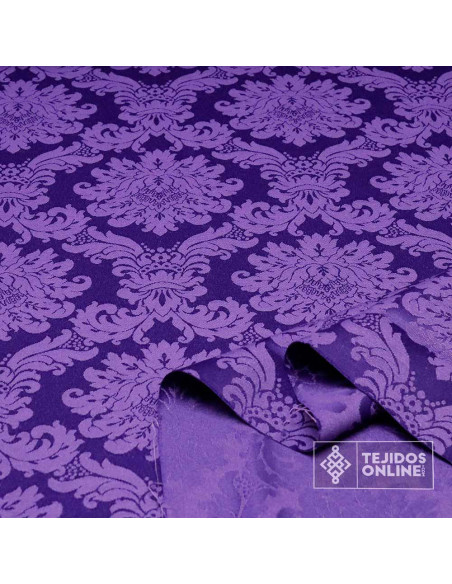 Damasco Morado Versace - Telas Cofrades - Tejidos de Damasco - Imagen 3