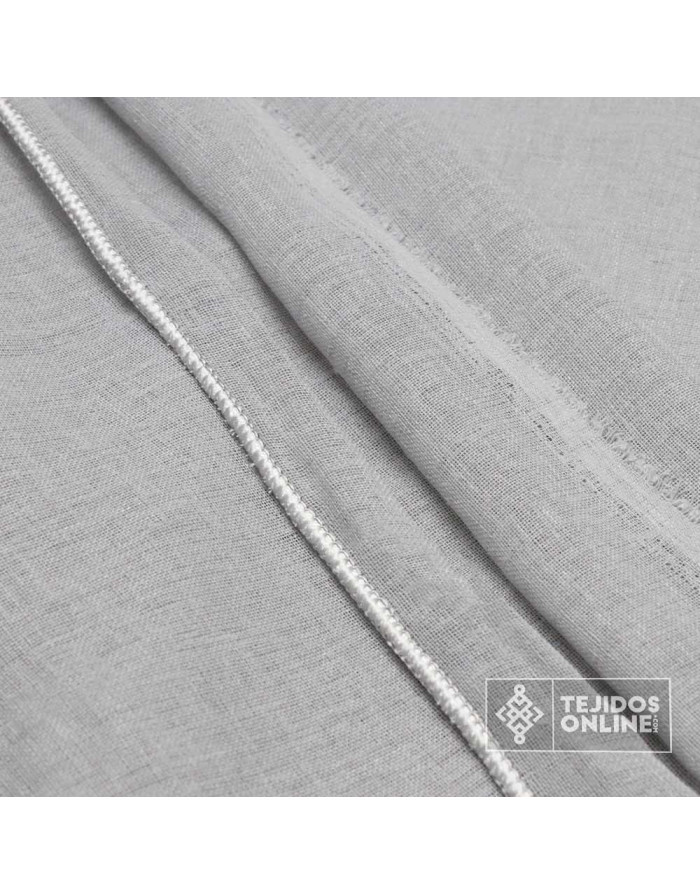 Visillo Cortina Gris - Tela Visillo Gris 3.20m - Perfecta para Hogar