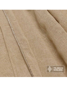 Visillo Cortina Tierra - Tela Visillo Gris 3.20m - Perfecta para Hogar 2
