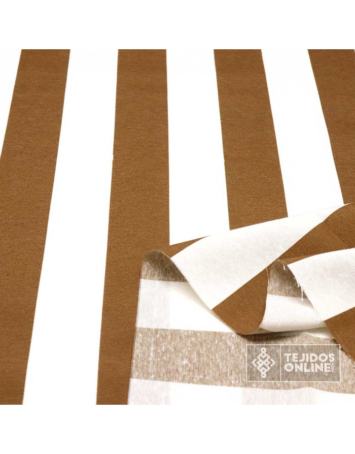 Loneta Rayas Anchas - Telas Para Cortinas de Feria - Telas Online