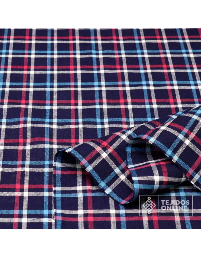 Tela Cuadros Azul Marino Rosa - Telas de Cuadro - Imagen 2