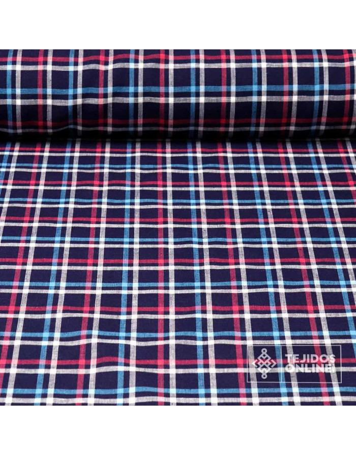 Tela Cuadros Azul Marino Rosa - Telas de Cuadro - Imagen 1