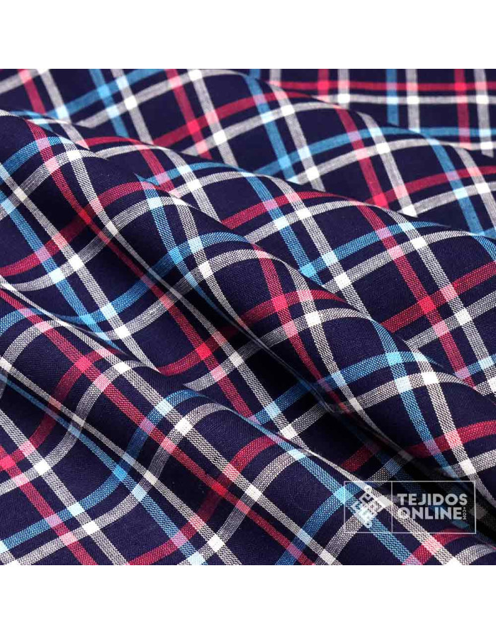 Tela Cuadros Azul Marino Rosa - Telas de Cuadro - Imagen 3