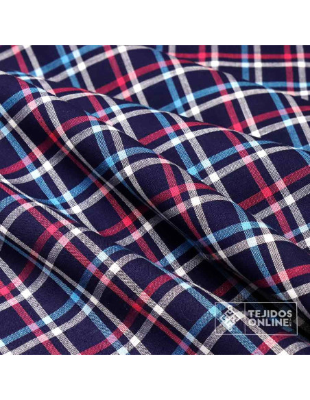 Tela Cuadros Azul Marino Rosa - Telas de Cuadro - Imagen 3