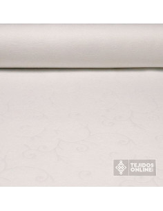 Tela de Piqué Brocado Blanco Forjas | Tienda de Telas Online