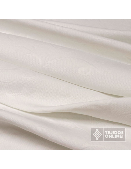 Tela de Piqué Brocado Blanco Forjas | Tienda de Telas Online - Imagen 3