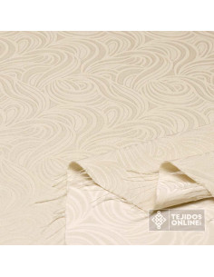 Jacquard Brocado Beige Estella - Tela Brocada - Tienda de Telas 2