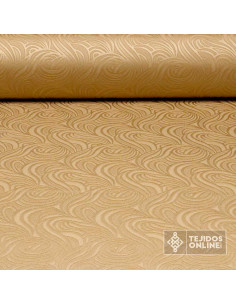 Jacquard Brocado Camel Estella - Tela Brocada - Tienda de Telas
