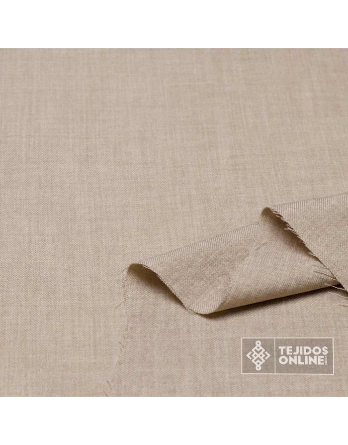 Tela Beige Lisa Lino - Perfecta para Vestidos - TejidosOnline - Imagen 2
