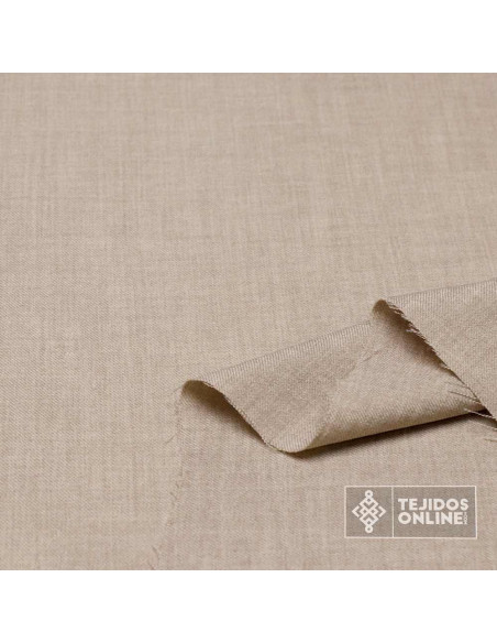 Tela Beige Lisa Lino - Perfecta para Vestidos - TejidosOnline - Imagen 2