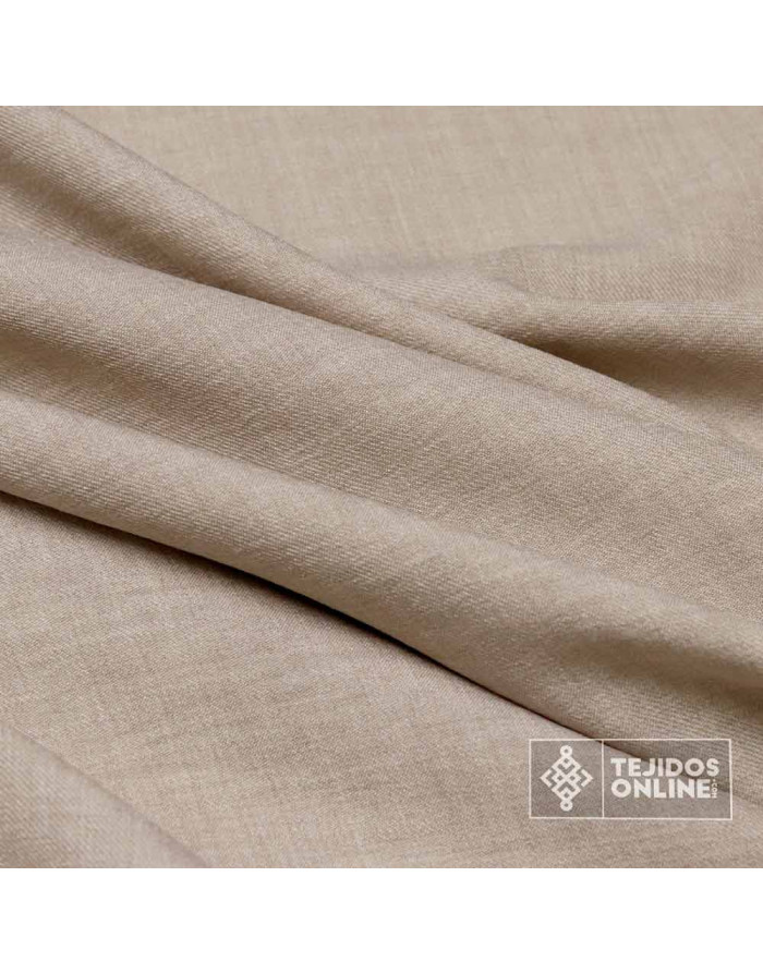 Tela Beige Lisa Lino - Perfecta para Vestidos - TejidosOnline - Imagen 3