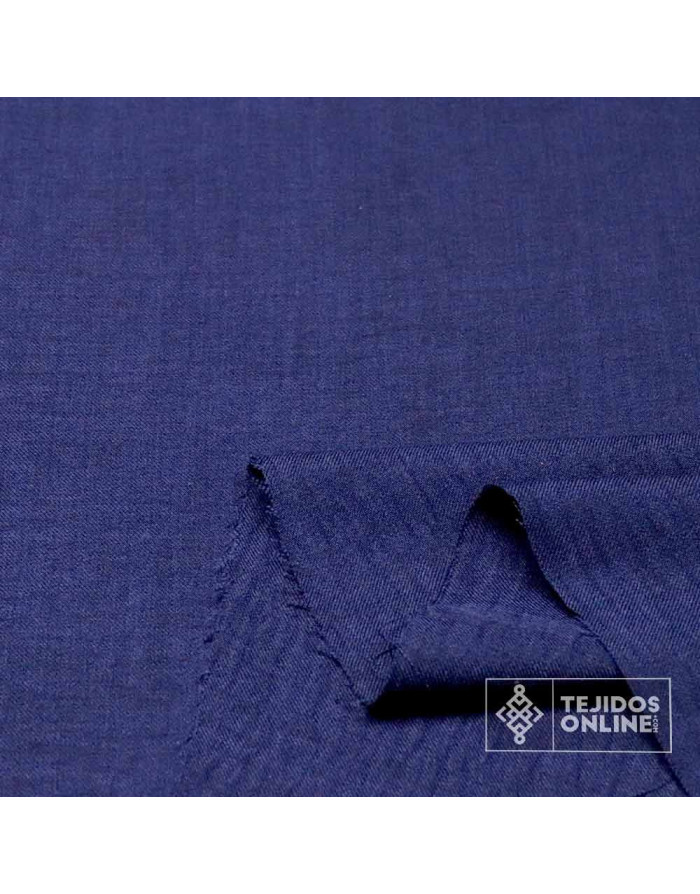 Tela Azul Marina Lisa Lino - Telas de Moda - TejidosOnline - Imagen 2