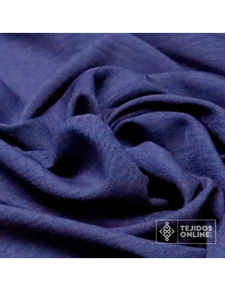 Tela Azul Marina Lisa Lino - Telas de Moda - TejidosOnline - Imagen 3