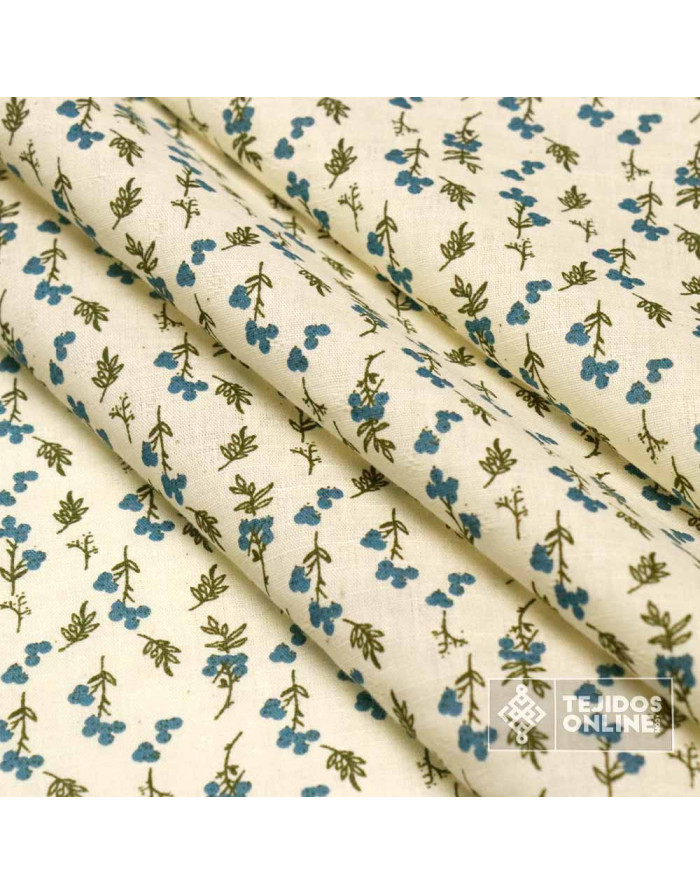 Algodón Beige Topos Azafatas - Telas de Algodón - Telas Online - Imagen 3