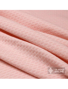 Tela Piqué Ladrillos Rosa - Ideal para Confecciones Infantiles 2