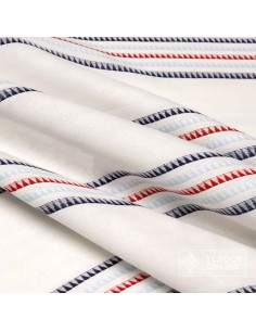 Tela de Lino Delta - Tejidos de Rayas para Confección Infantil 2