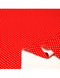 Tela Roja Lunar Blanco Pequeño - Compra Telas de Flamenca 2