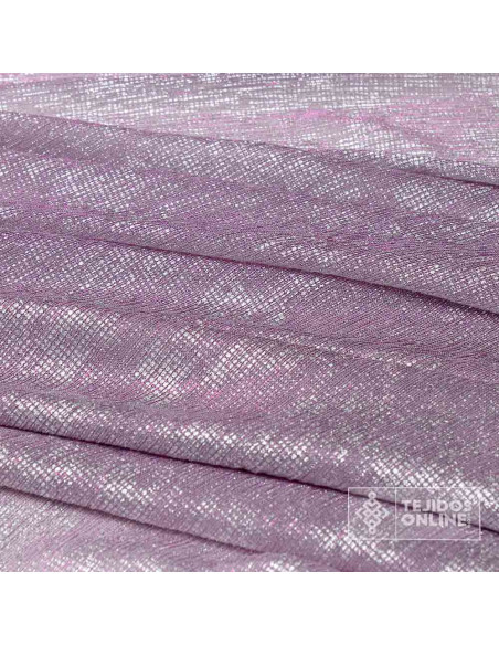 Red Malva Lurex Plata - Telas de Vestir - Telas para Rostrillos - Imagen 2