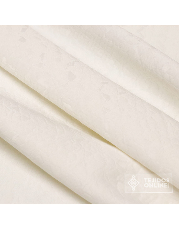 Brocado Blanco Roto Aguas - Telas Brocadas - Imagen 3