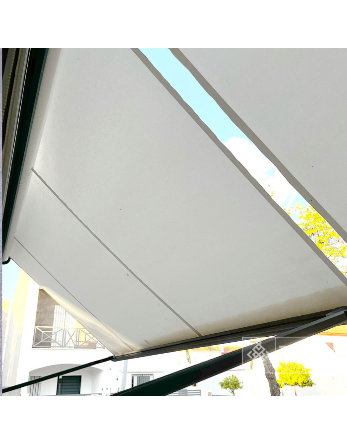 Toldo Blanco Roto Liso - Toldo Liso Blanco - Telas para Toldos - Imagen 2