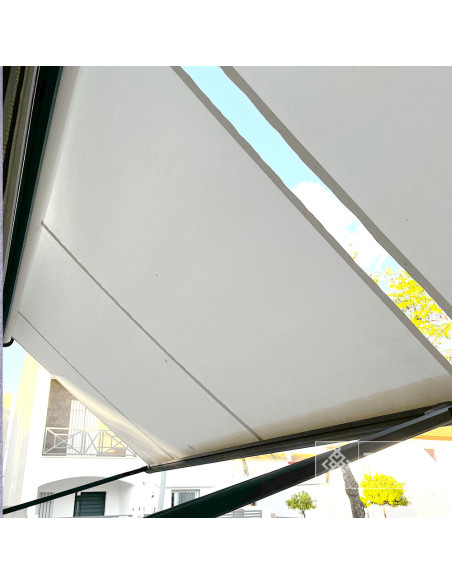 Toldo Blanco Roto Liso - Toldo Liso Blanco - Telas para Toldos - Imagen 2