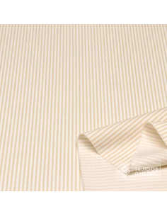 Tela de Rayas Beige Viella - Ideal para Costura - 500 Rayas 2