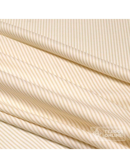 Tela de Rayas Beige Viella - Ideal para Costura - 500 Rayas - Imagen 3
