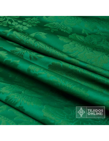 Tela Damasco Verde Navarra - Telas de Damasco -  Comprar Damasco - Imagen 3