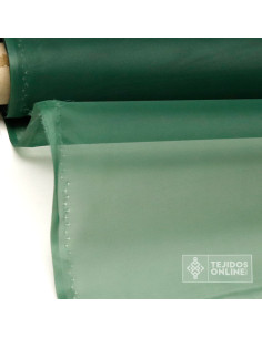 Organdí Verde Botella - Telas para Volantes - Tejido de Organdí