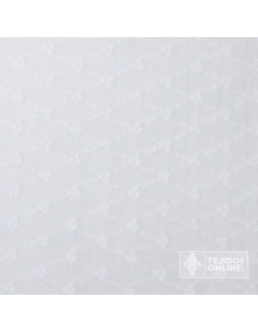 Tela Perforada Blanca Flor Rocio - Tienda de Telas - 100% Algodón 2