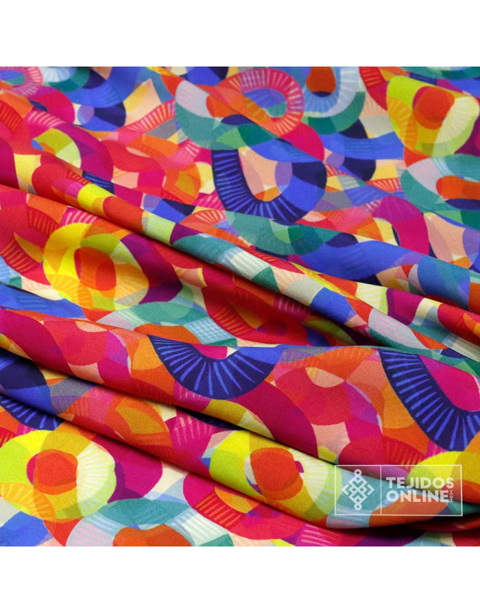 Telas de Vestir de Moda | Viscosa Estampada Africana Multicolor