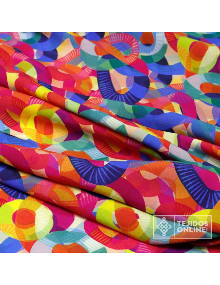 Telas de Vestir de Moda | Viscosa Estampada Africana Multicolor