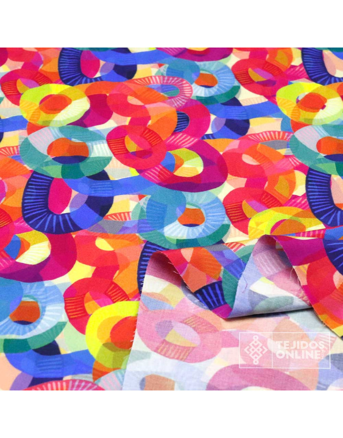 Telas de Vestir de Moda | Viscosa Estampada Africana Multicolor