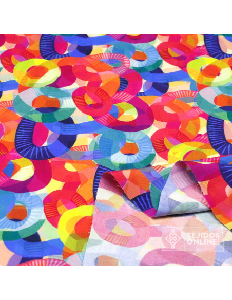 Telas de Vestir de Moda | Viscosa Estampada Africana Multicolor