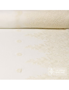 Tul Bordado con Flor Circular | Telas de Tul | Venta de Telas