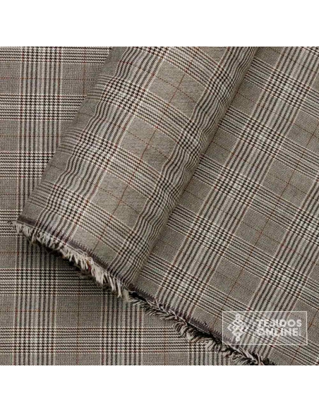 Tela Principe de Gales Tonos Marrones - Venta de Telas