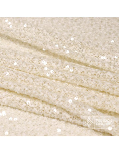 Tela de Lana Beige con Lentejuelas | Tienda de Telas Online 2