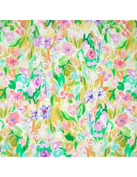 Tela de Flores Estampada  -  Telas de Vestir - Tienda de Telas - Imagen 3