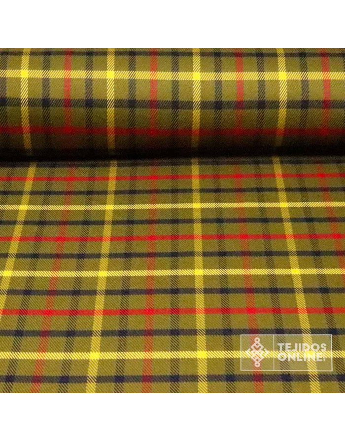 Tela Cuadro Escoces Verde Caqui | Telas Online - Imagen 1