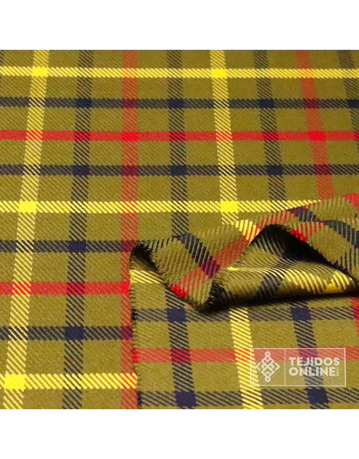 Tela Cuadro Escoces Verde Caqui | Telas Online - Imagen 2