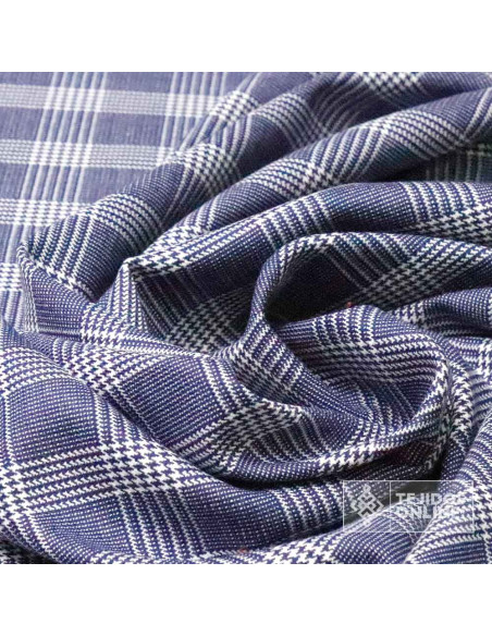 Tela Principe Gales Azul | Telas Online Tela Principe Gales Azul | Telas Online