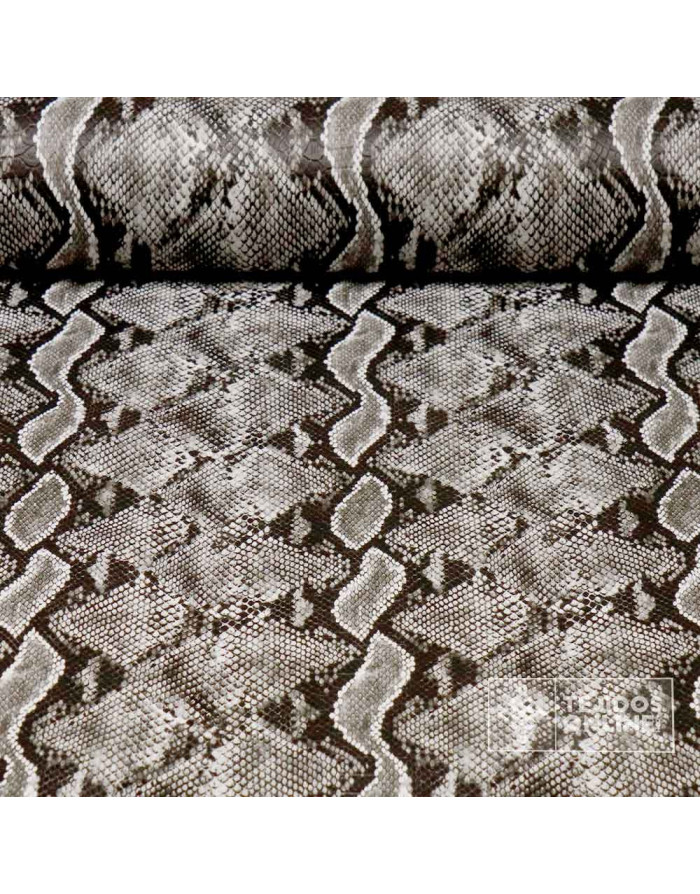 Tela Serpiente Animal Print Gris | Telas para Carnaval - Imagen 1
