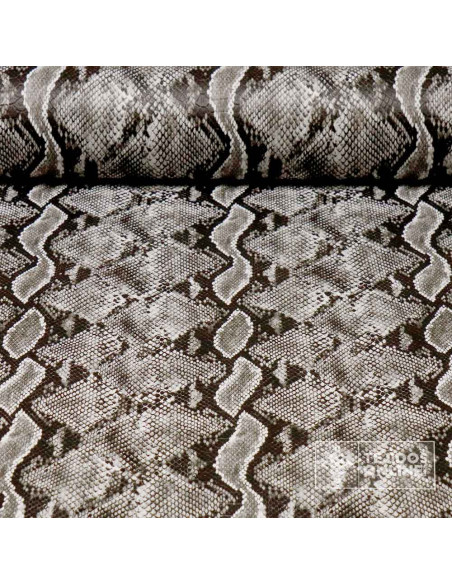 Tela Serpiente Animal Print Gris | Telas para Carnaval - Imagen 1