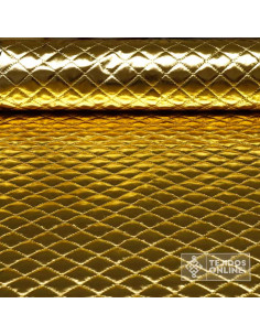 Tela Acolchada Dorada y Plata | Telas Enguatada