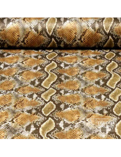 Tela Serpiente Animal Print Camel | Telas para Carnaval