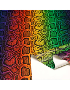 Tela Serpiente Animal Print Multicolor | Telas para Carnaval 2