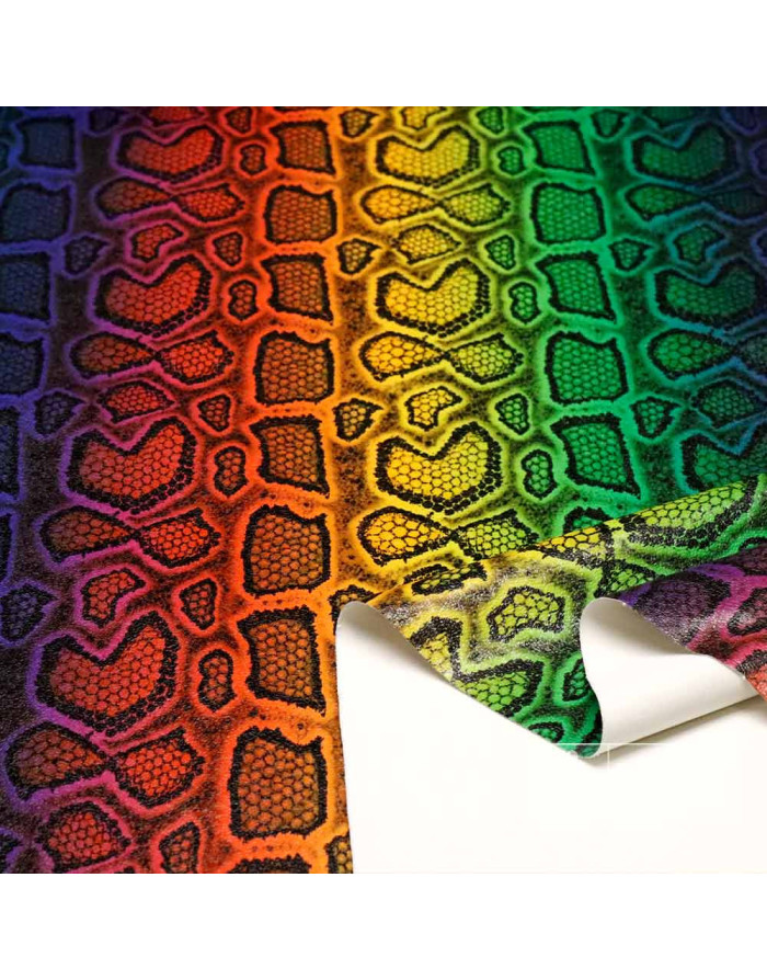 Tela Serpiente Animal Print Multicolor | Telas para Carnaval - Imagen 2