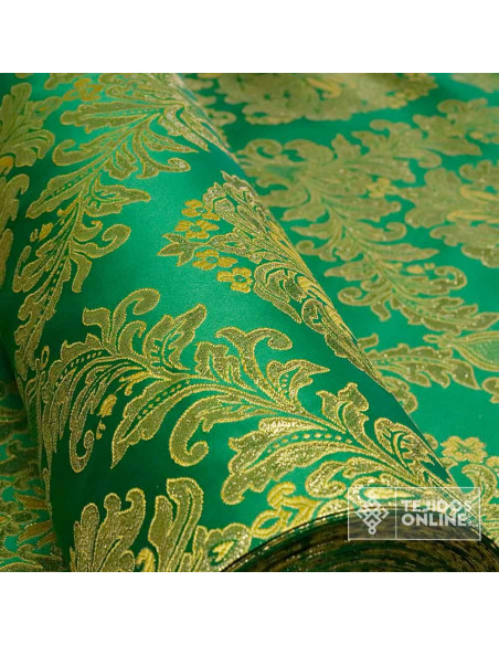 Brocado Cofrade Verde - Telas Cofrades - Telas de Brocados - Imagen 2