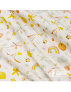 Bambula Infantil Fruits  - Tejidos de Muselina - Telas de Frutas 2