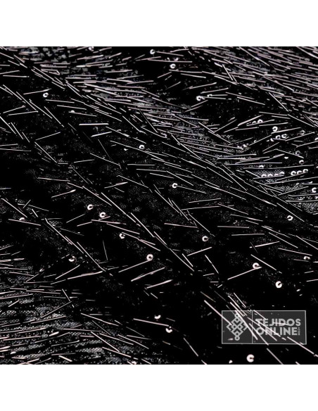 Tul Lentejuelas Aplique Cilindro - Telas de Pedrería